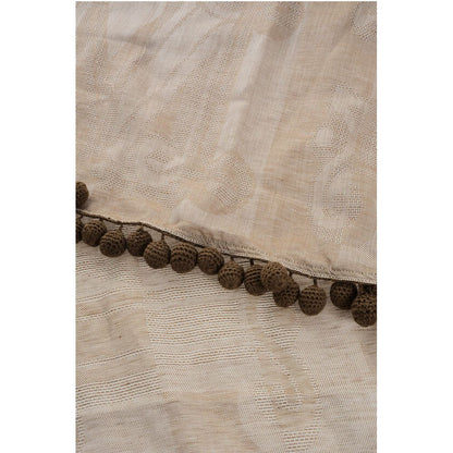 Wool Blend FUMANA Scarf With Embroidery