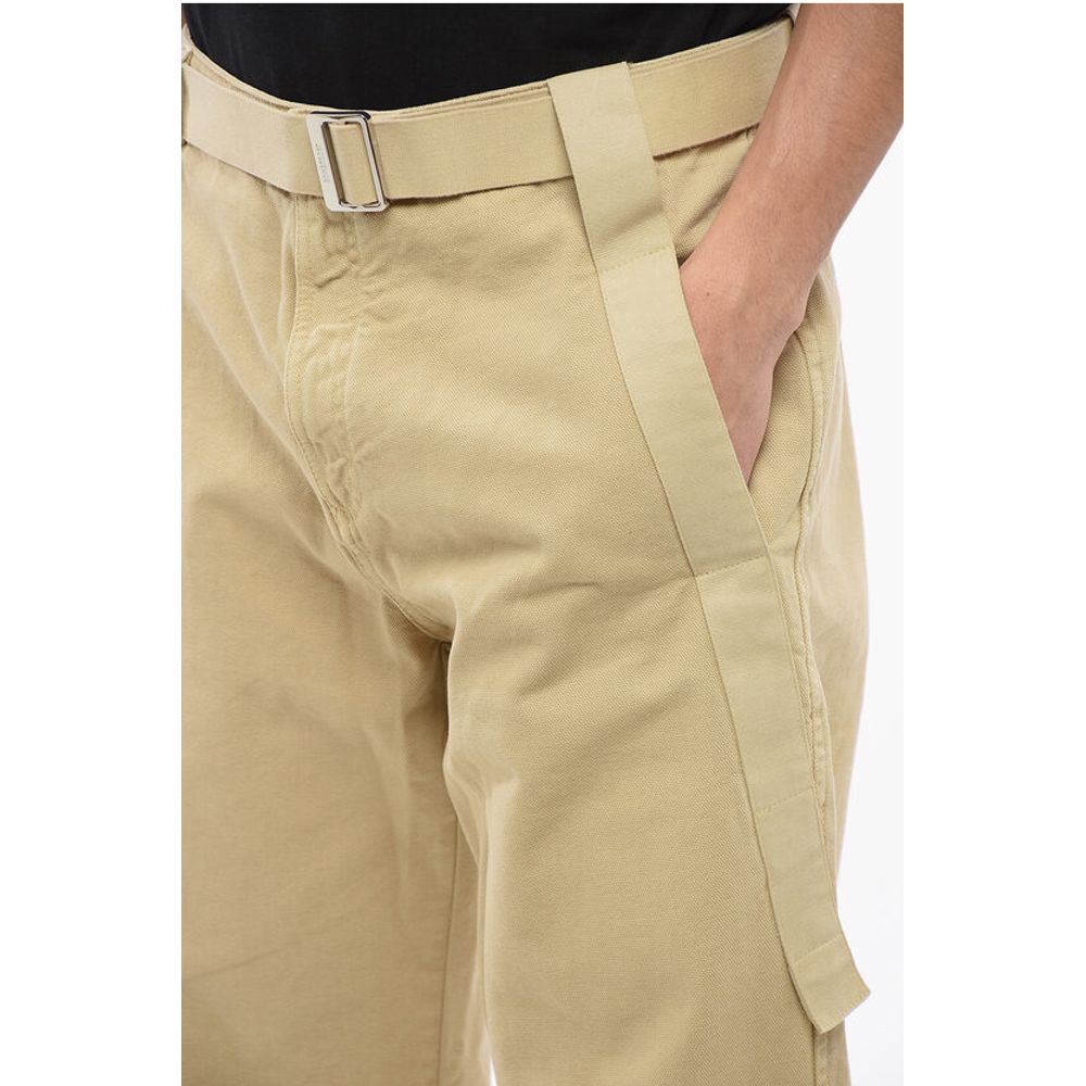 Cotton Straight Fit Chinos Pants with Belt