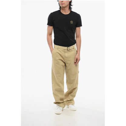 Cotton Straight Fit Chinos Pants with Belt