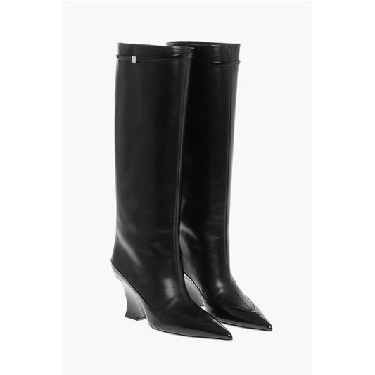 Wedge Heel RAVEN Leather Boots 9cm