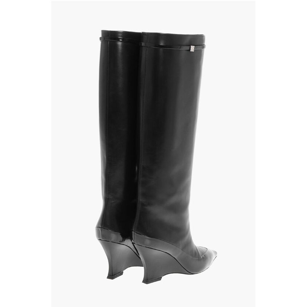 Wedge Heel RAVEN Leather Boots 9cm