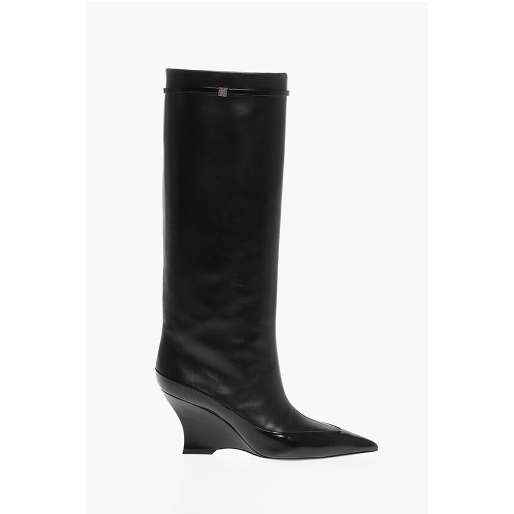 Wedge Heel RAVEN Leather Boots 9cm