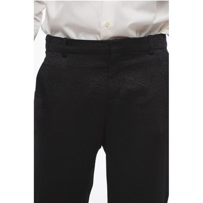 Animalier-motif Pants with Turn Ups
