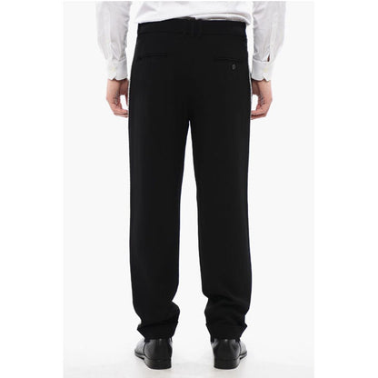 Viscose Chinos Pants with Side Rhinestoned Bands