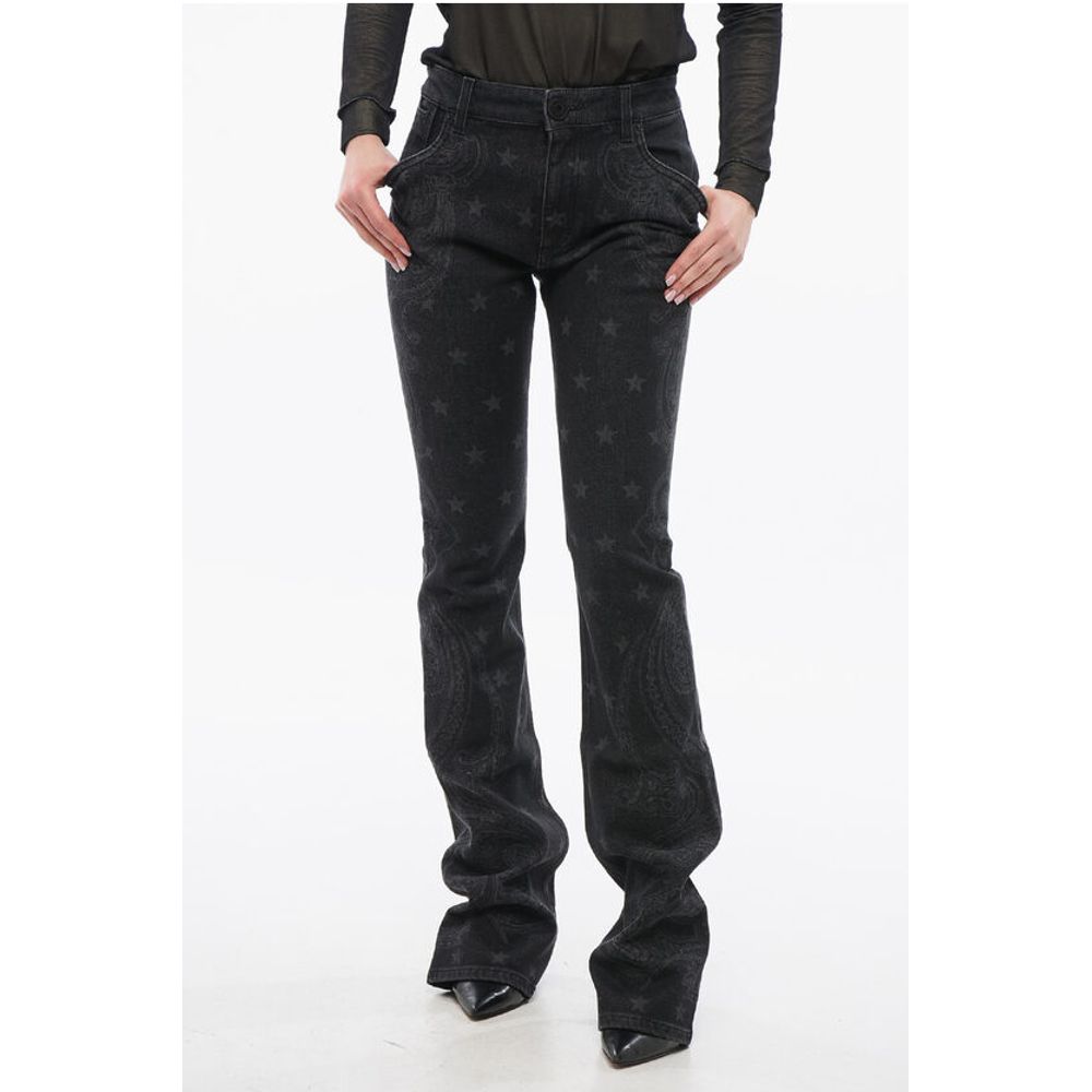Paisley Patterned Bootcut Denims