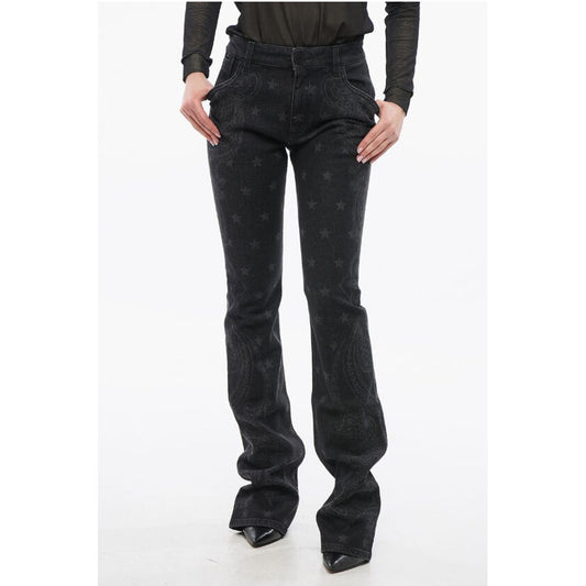 Paisley Patterned Bootcut Denims