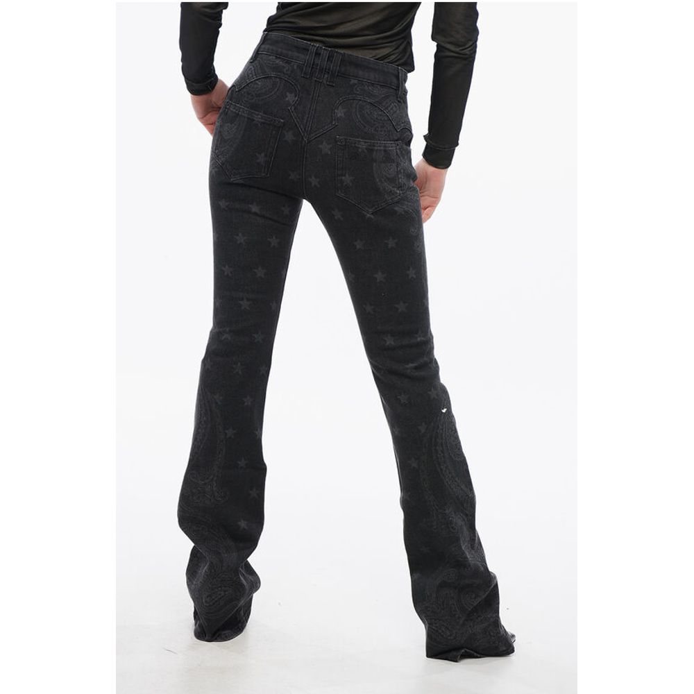 Paisley Patterned Bootcut Denims