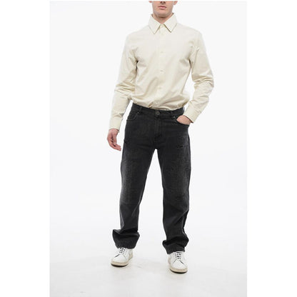 Distressed Straight-leg Denims