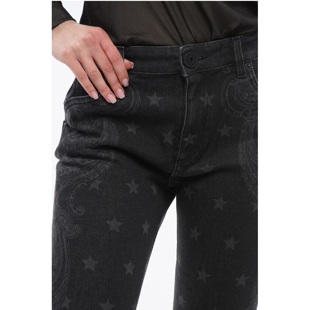 Paisley Patterned Bootcut Denims