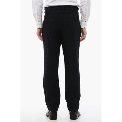 Viscose Blend Pants with Jacquard STAR Motif