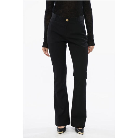 Flare-Fit Pants With Jewel Buttons