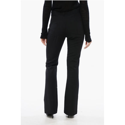 Flare-Fit Pants With Jewel Buttons