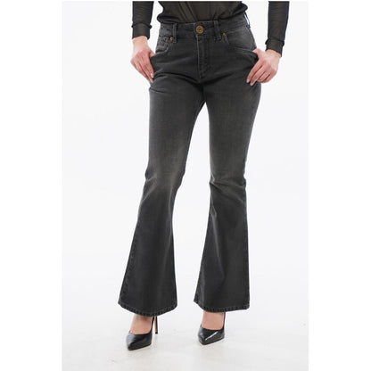 Cropped Fit Bootcut Denims with Belt Loops