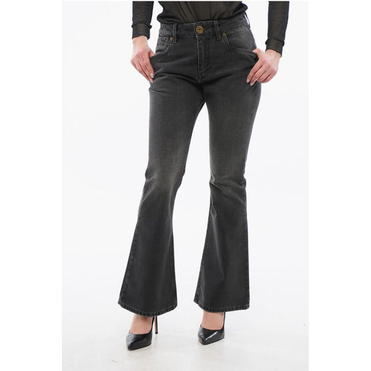 Cropped Fit Bootcut Denims with Belt Loops