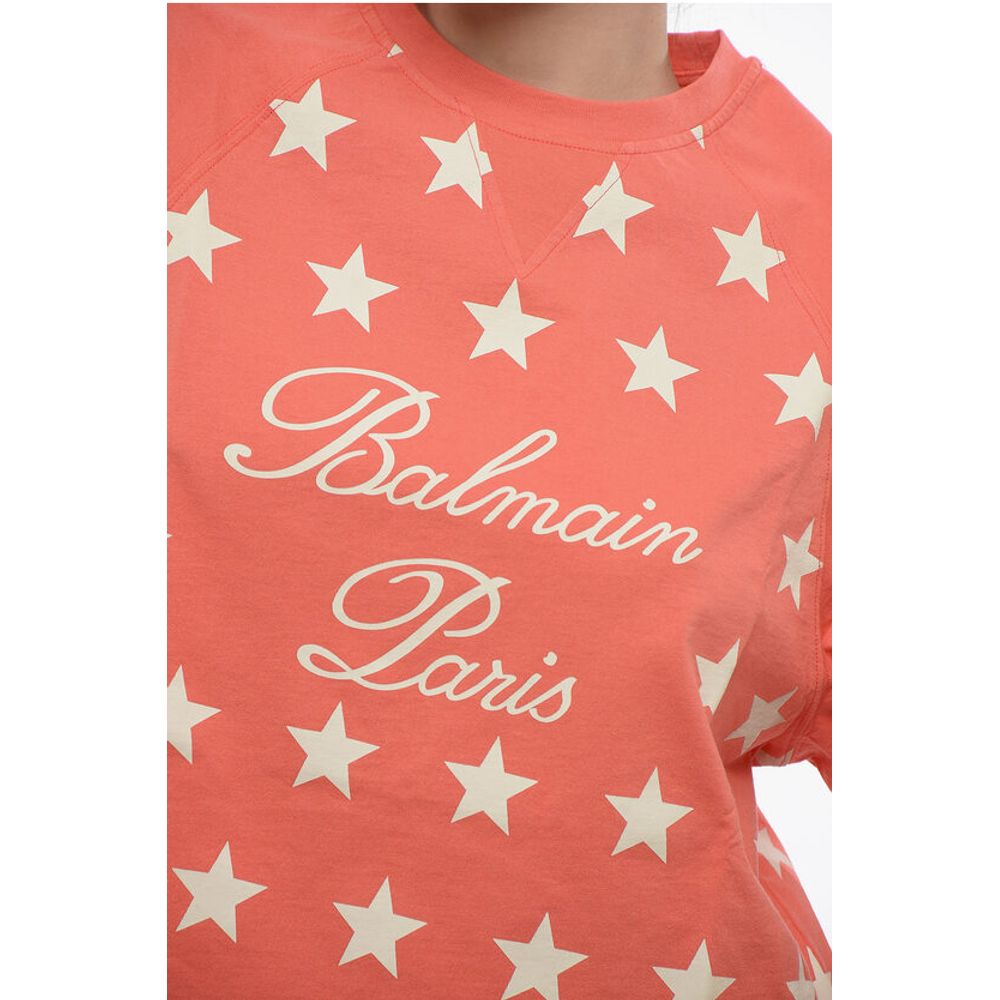 Cotton STAR Cropped Fit T-Shirt with Printed Logo