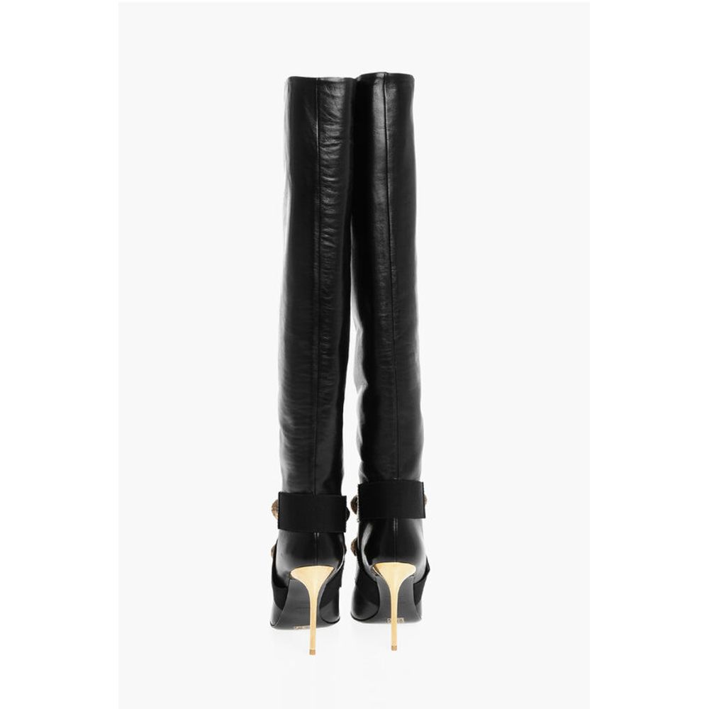 Leather ALMA Boots with Jewel Buttons