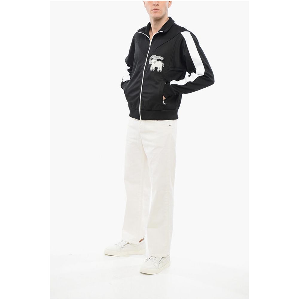 Acetate ELEPHANT Track Sweatshirt with Side Contrasting Band