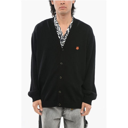 V Neck BOKE FLOWER Wool Cardigan