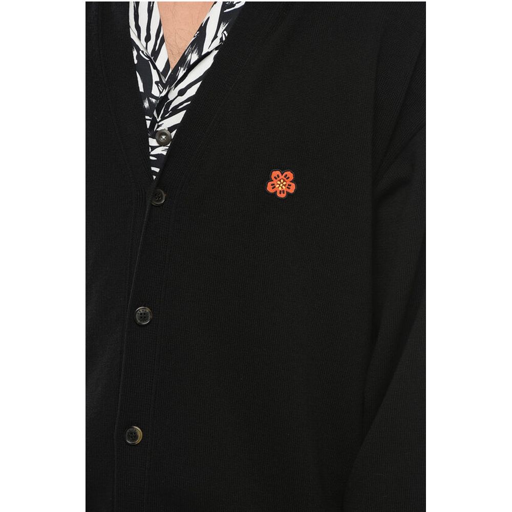 V Neck BOKE FLOWER Wool Cardigan