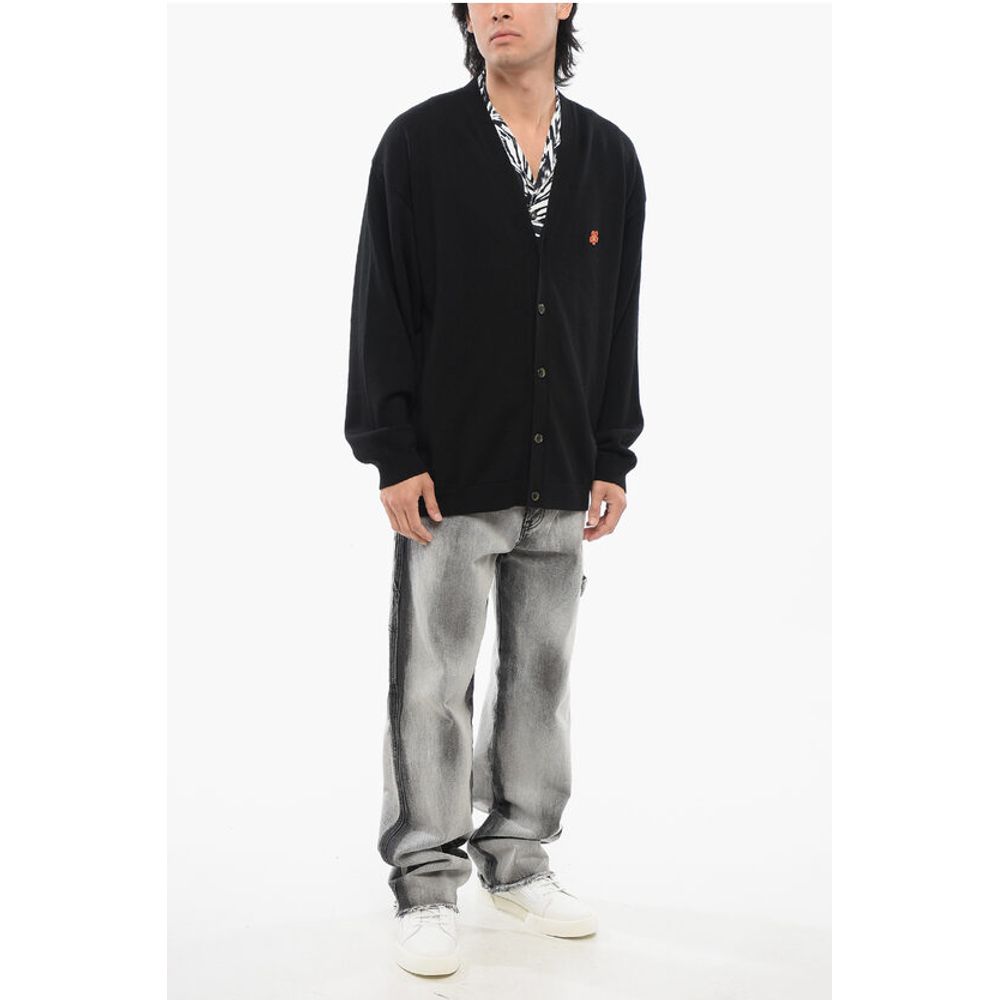 V Neck BOKE FLOWER Wool Cardigan