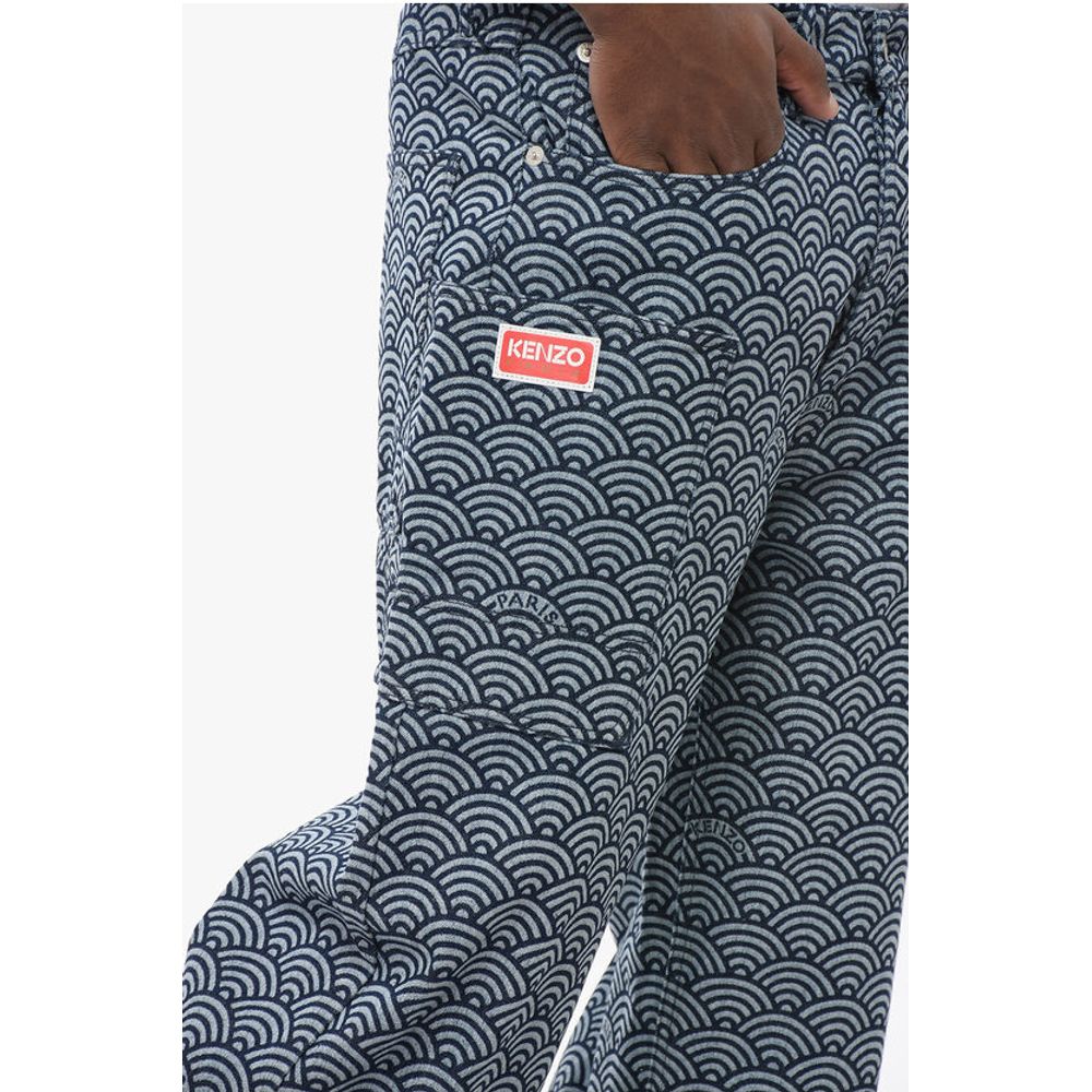 5-Pocket SEIGAIHA Pants with Rainbow Motif
