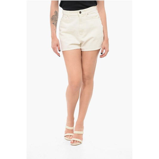 Denim Shorts with Logoed Back Pocket