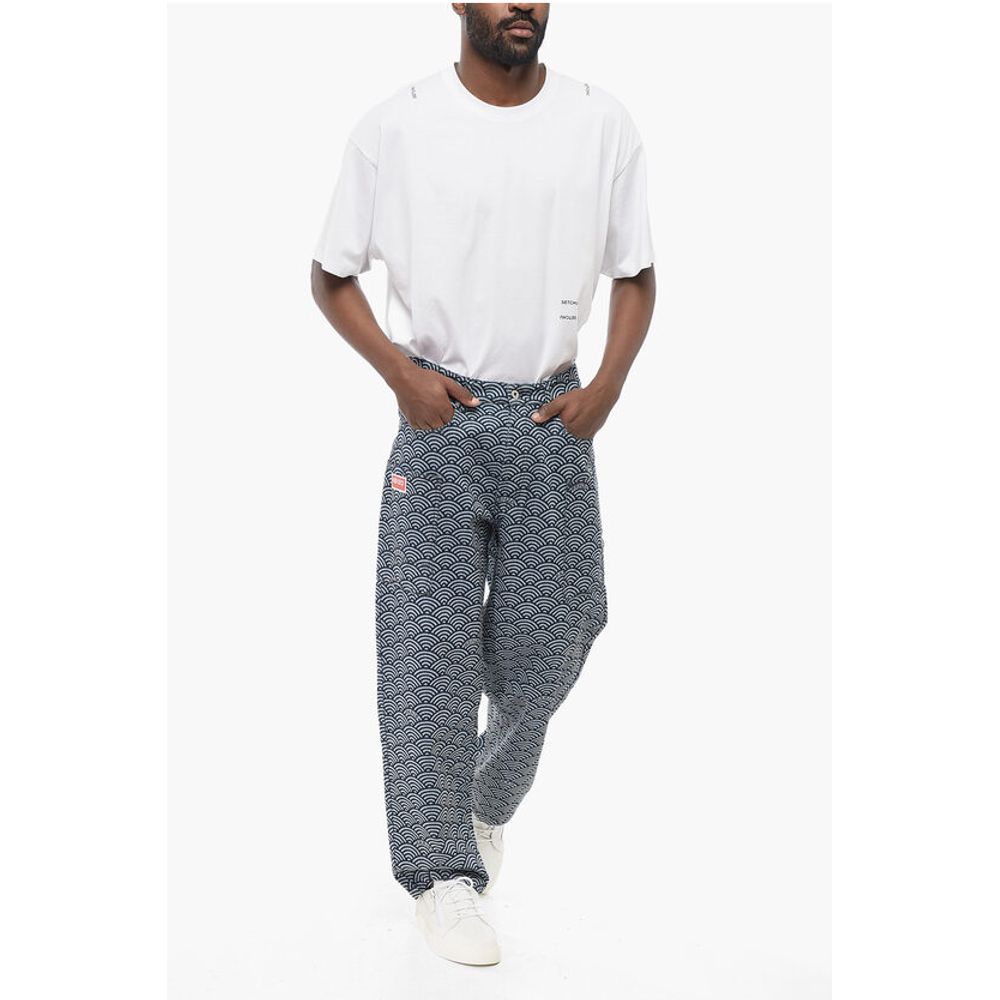 5-Pocket SEIGAIHA Pants with Rainbow Motif