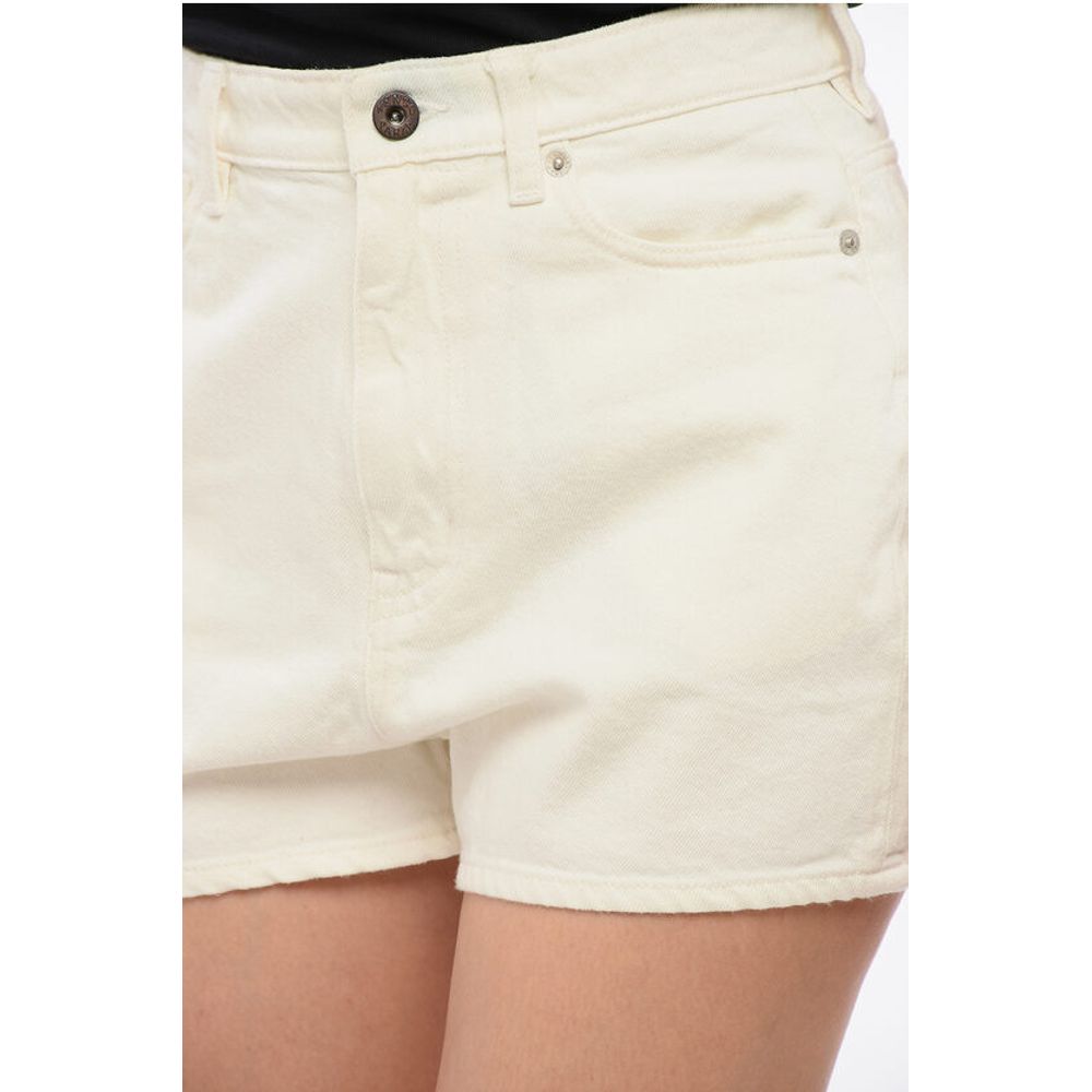 Denim Shorts with Logoed Back Pocket