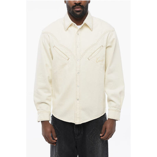 Denim WESTERN Shirt with Embroidered Logo