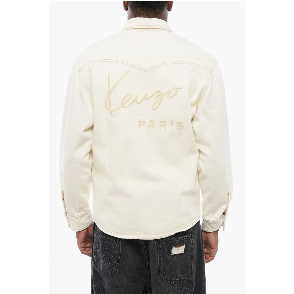 Denim WESTERN Shirt with Embroidered Logo