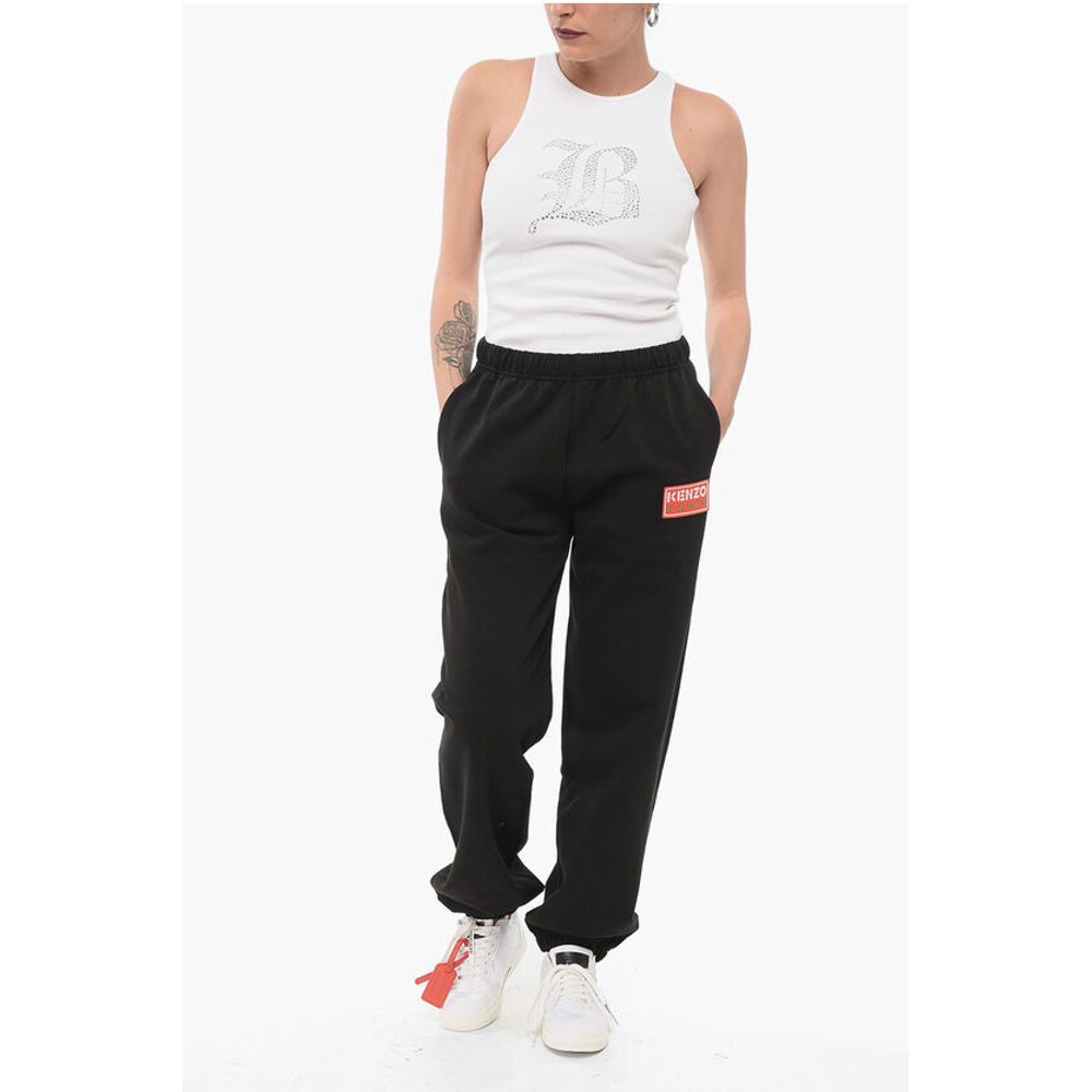 Brushed Cotton Sweatpants with Cuffs