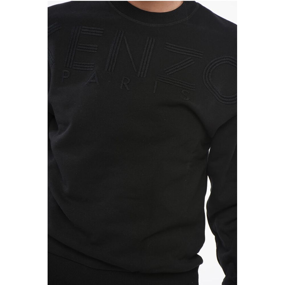 Crew Neck Sweatshirt with Embroidered Logo