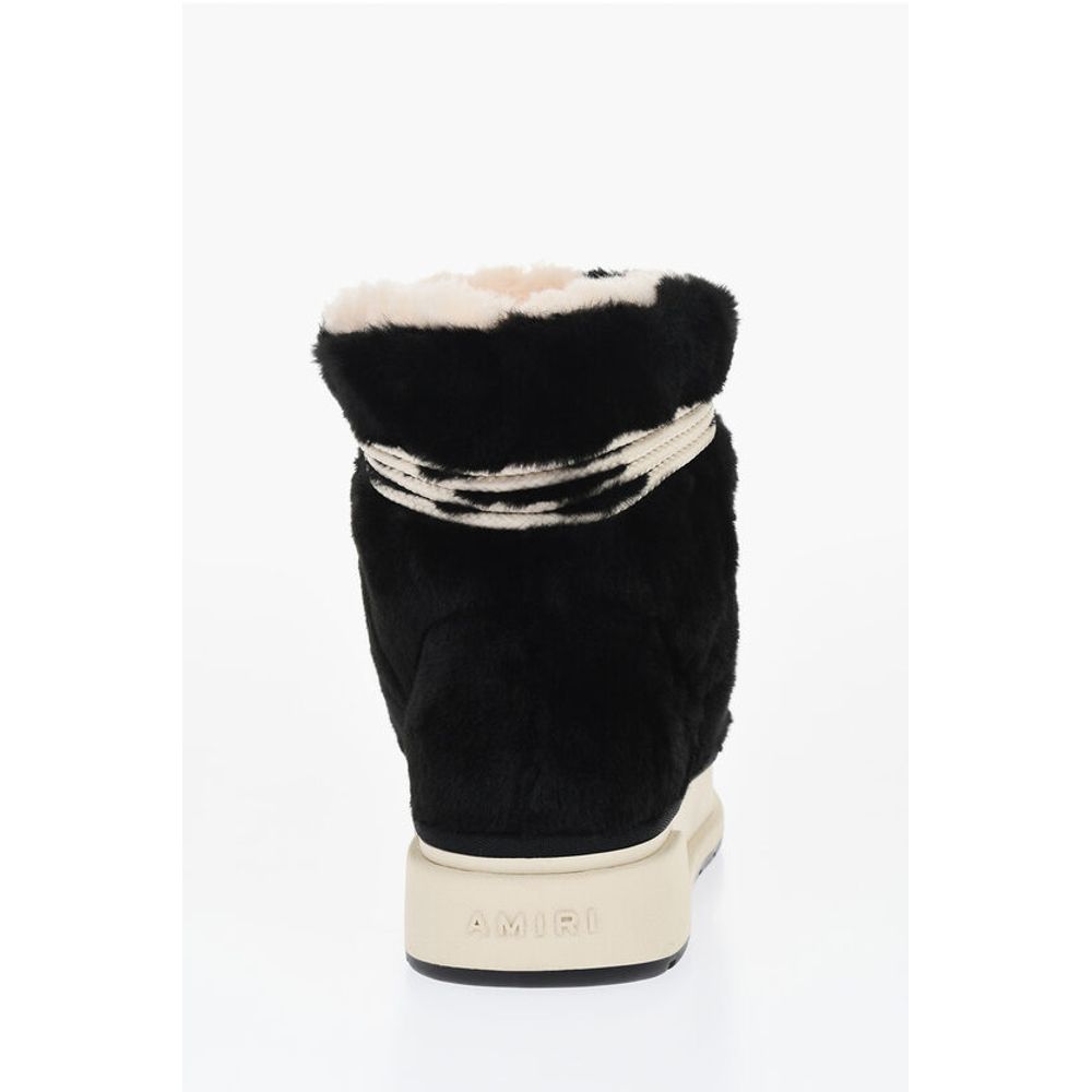 Rubber Sole Faux-Fur Boots