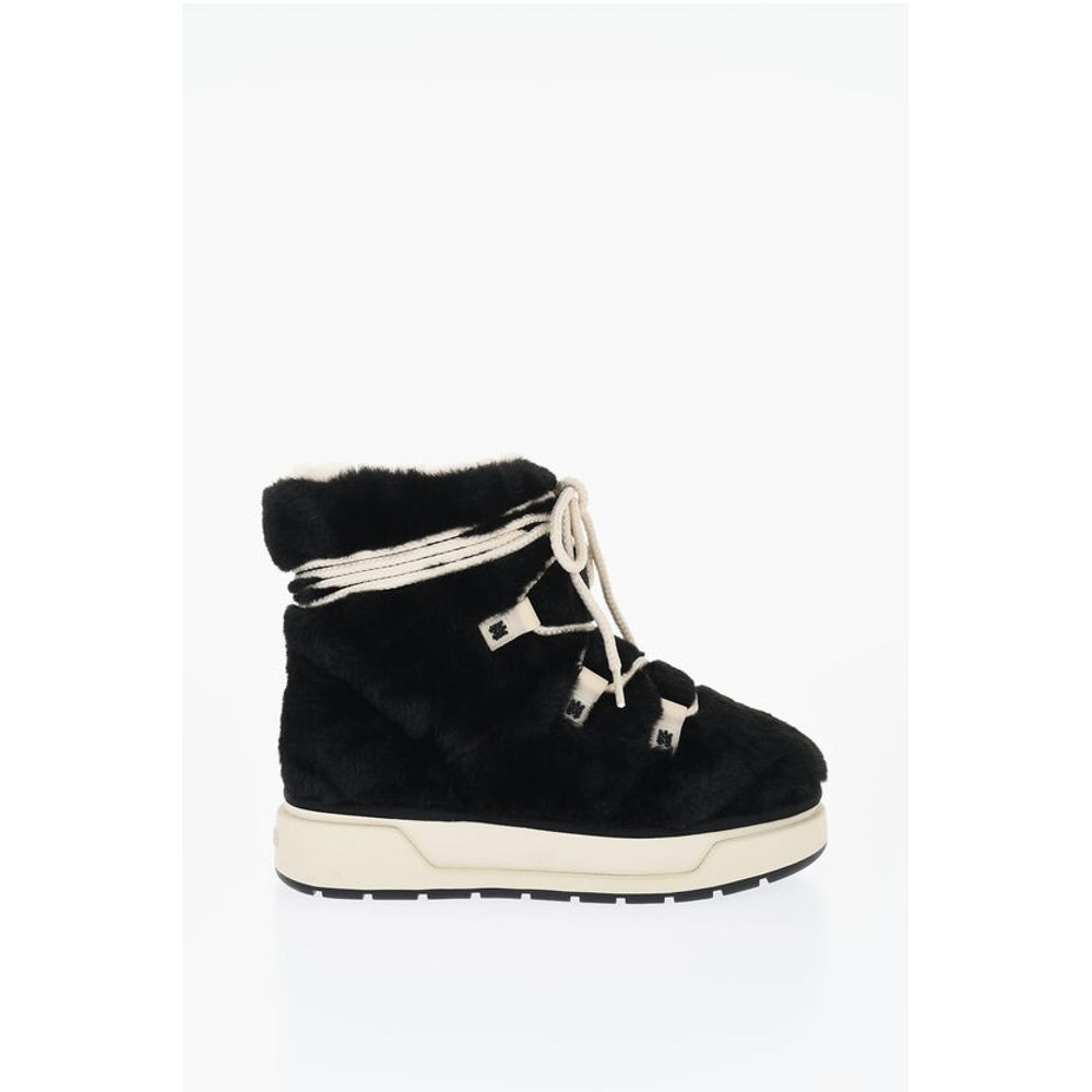 Rubber Sole Faux-Fur Boots