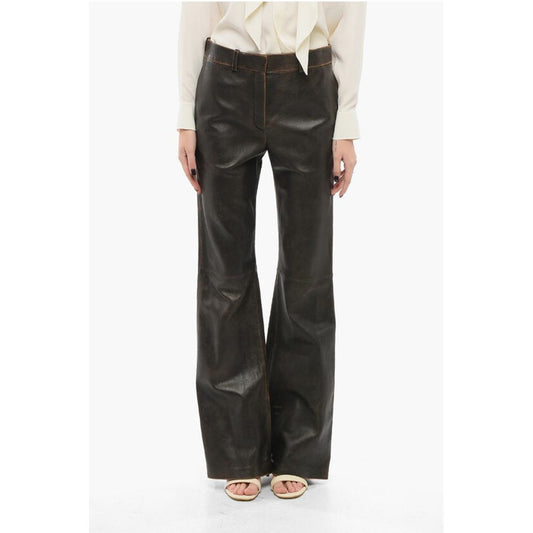 Leather Flared Pants