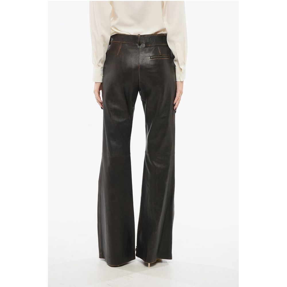 Leather Flared Pants