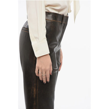 Leather Flared Pants