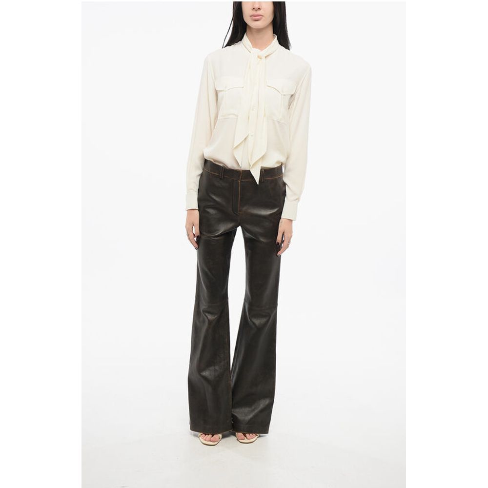 Leather Flared Pants