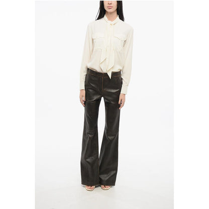 Leather Flared Pants