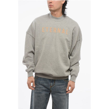 Brushed Cotton ETERNAL Sweatshirt with Flocked Logo