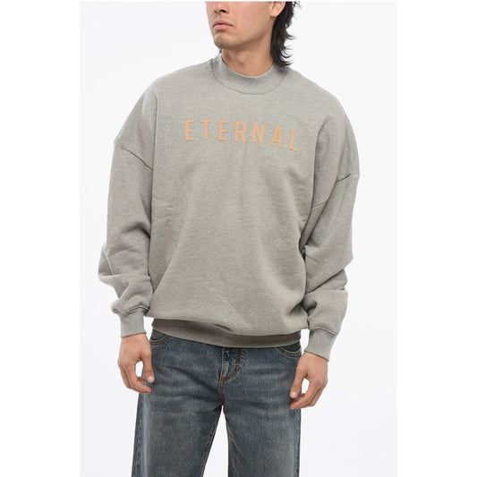 Brushed Cotton ETERNAL Sweatshirt with Flocked Logo