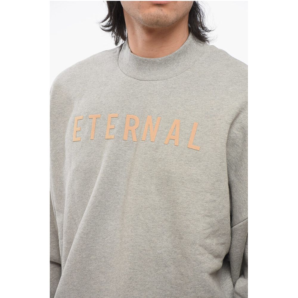 Brushed Cotton ETERNAL Sweatshirt with Flocked Logo