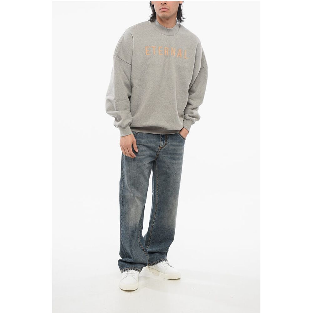 Brushed Cotton ETERNAL Sweatshirt with Flocked Logo