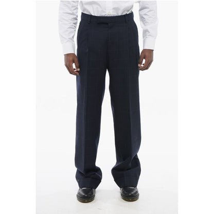 4-Pocketed Jacquard Wool Pants with Ton sur Ton Monogram Mot