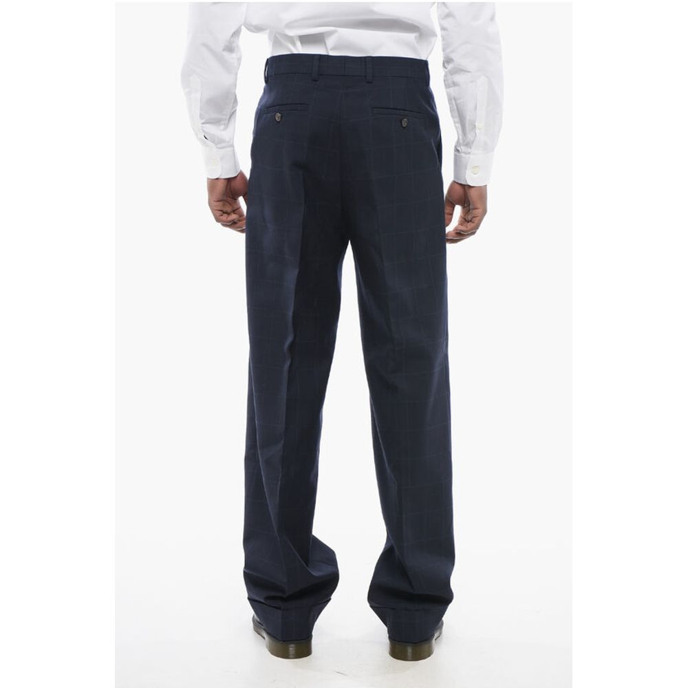 4-Pocketed Jacquard Wool Pants with Ton sur Ton Monogram Mot