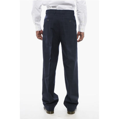 4-Pocketed Jacquard Wool Pants with Ton sur Ton Monogram Mot