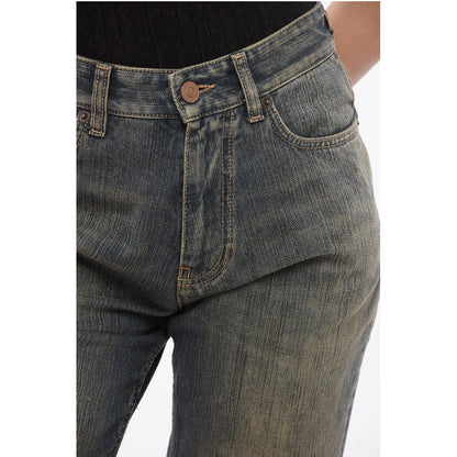 Vintage Washed Denim Shorts with Raw-cut Hem