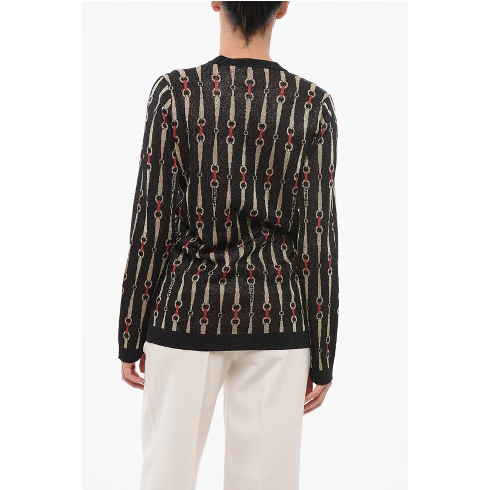 Morset Motif Lurex Cardigan