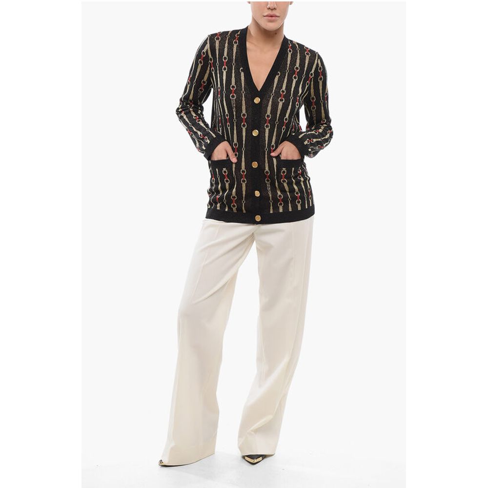 Morset Motif Lurex Cardigan