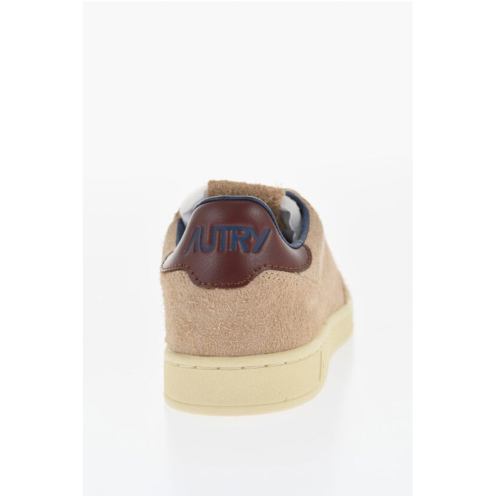 Suede Low Top Sneakers with Contrasting Details